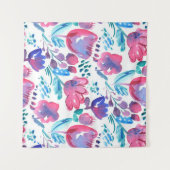 boho Stil florale rustikale Hand gezeichnete Abbil Wandteppich (Vorderseite (Horizontal))