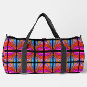 Boho Stil heiß rosa und schwarz Duffle Bag (Vorderseite)