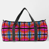 Boho Stil heiß rosa und schwarz Duffle Bag (Rückseite)