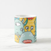 Boho Stil niedliche Monster, nahtlos. Kaffeetasse (Mittel)