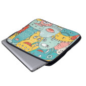 Boho Stil niedliche Monster, nahtlos. Laptopschutzhülle (Vorne Knopf)