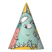 Boho Stil niedliche Monster, nahtlos. Partyhütchen (Links)