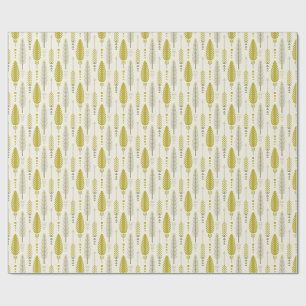 Boho-Stil Retro-Ethno-Feder-Gelb-Muster Geschenkpapier