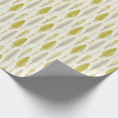 Boho-Stil Retro-Ethno-Feder-Gelb-Muster Geschenkpapier (Ecke)
