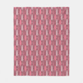 Boho-Stil Retro-Ethno-Feder rosa Muster Fleecedecke (Vorderseite)