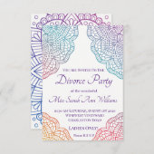 Boho-Stil Scheidung Party Einladung (Vorne/Hinten)