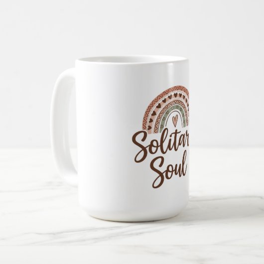 Boho Stil solides Soul Design Kaffeetasse (Vorderseite Links)