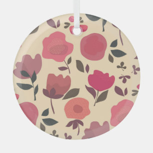 Boho-Stil Staub Blumenmuster. Ornament Aus Glas