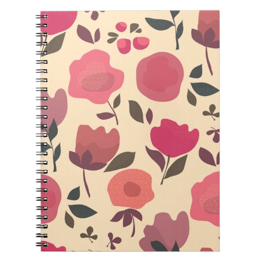 Boho Stil Staub floral Muster. Notizblock (Vorderseite)