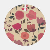Boho Stil Staub floral Muster. Ornament Aus Glas (Rückseite)
