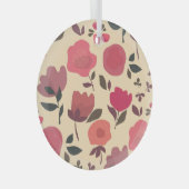 Boho Stil Staub floral Muster. Ornament Aus Glas (Vorderseite Rechts)