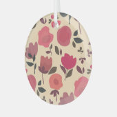 Boho Stil Staub floral Muster. Ornament Aus Glas (Vorderseite links)