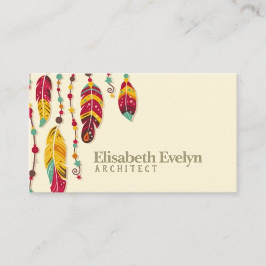 Boho-Stil Visitenkarte (Vorderseite)