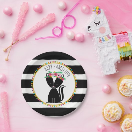 Boho Stinktier-Cardstock inspirierte Pappteller (Party)