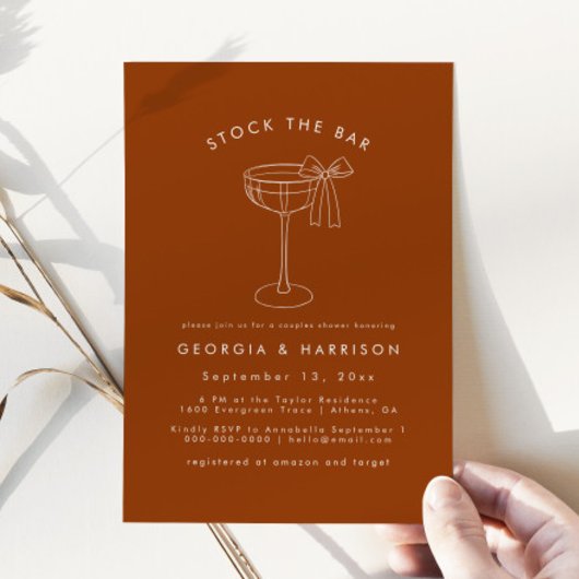 Boho Stock die Dusche Bar Paare Einladung