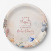 Boho Storybook Baby Shower Pappteller (Vorderseite)