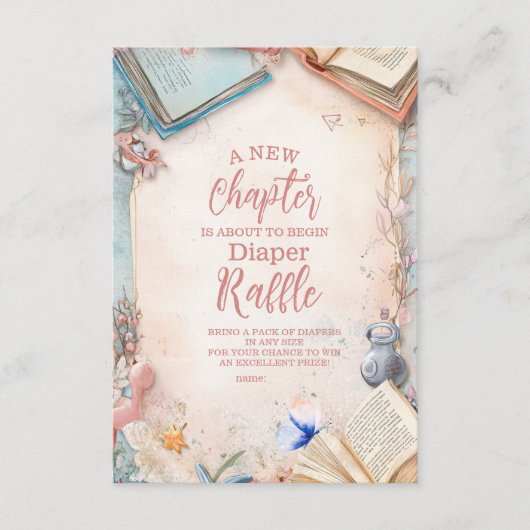 Boho Storybook Diapper Raffle Begleitkarte (Vorderseite)