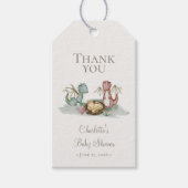 Boho Storybook Dragon Baby Dusche Vielen Dank Geschenkanhänger (Vorderseite)