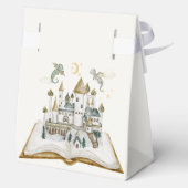 Boho Storybook Dragon Baby Shower Geschenkschachtel (Rückseite)