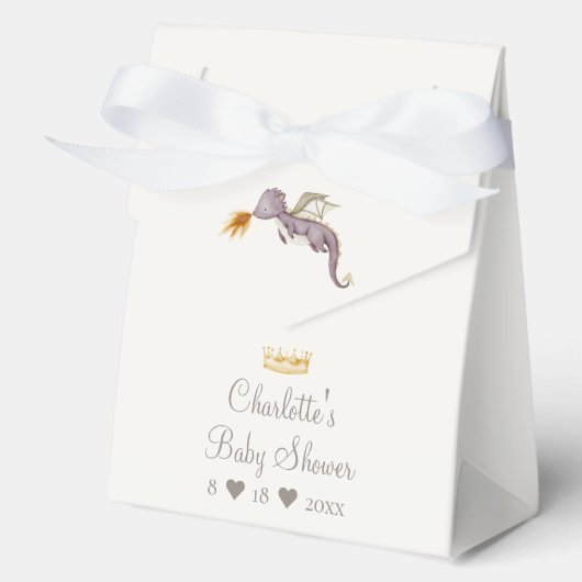 Boho Storybook Dragon Baby Shower Geschenkschachtel (Vorderseite)