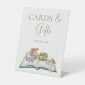 Boho Storybook Dragon Babyduschkarten und Geschenk Sockelschild (Vorderseite)