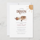 Boho Storybook Dragon ist auf dem Weg Baby Shower Einladung (Vorderseite)