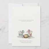 Boho Storybook Dragon Sweet Little Baby Shower Einladung (Rückseite)