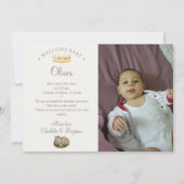 Boho Storybook Dragon Two Foto Birth Ankündigung (Rückseite)