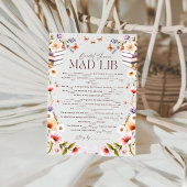 Boho Storybook Floral Mad Libs Brautparty Game