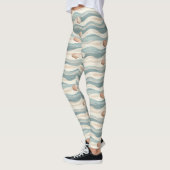 Boho-Strand-Muschelwellen Leggings (Links)