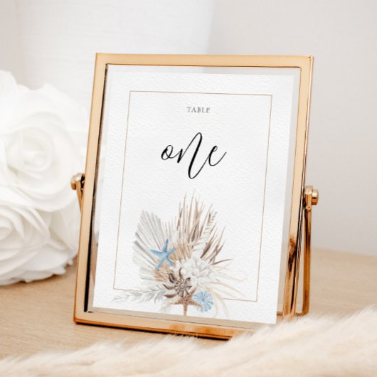 Boho-Strandtischnummer Poster