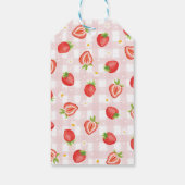 Boho Strawberry Berry Erster Geburtstag Vielen Dan Geschenkanhänger (Rückseite)