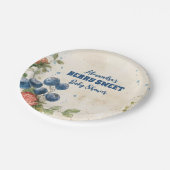 Boho Strawberry Berry Sweet Baby Shower Pappteller (Schrägansicht)