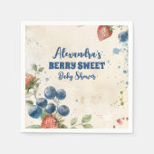 Boho Strawberry Berry Sweet Baby Shower Serviette (Vorderseite)