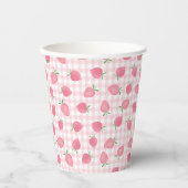 Boho Strawberry Berry Sweet Birthday Pappbecher (Vorderseite)