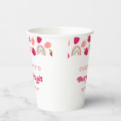 Boho Strawberry Berry Sweet Birthday Pappbecher (Links)