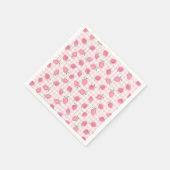 Boho Strawberry Berry Sweet Birthday Serviette (Ecke)