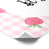 Boho Strawberry Berry Sweet Birthday Willkommen Poster (Ecke)