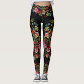 Boho Strawberry Floral Leggings (Vorderseite)