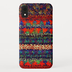 Boho Streifen auf Feuer-orange Denim-Muster Case-Mate iPhone Hülle