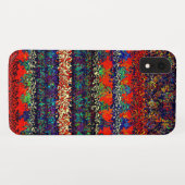 Boho Streifen auf Feuer Orange Denim Muster Case-Mate iPhone Hülle (Rückseite (Horizontal))