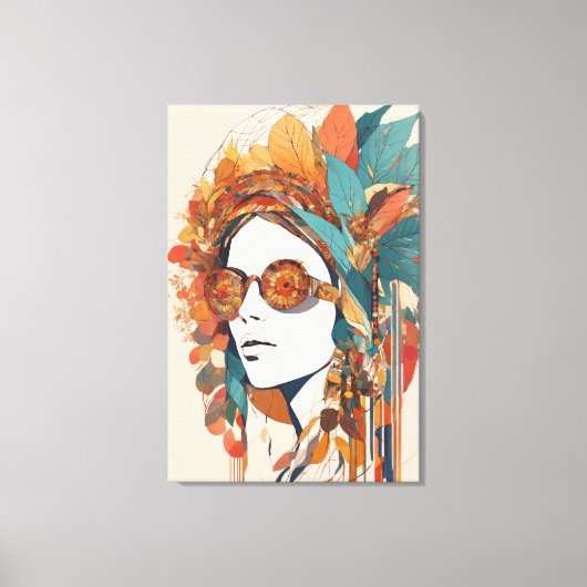 Boho Stretched Canvas Print Leinwanddruck (Vorderseite)
