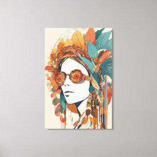 Boho Stretched Canvas Print Leinwanddruck