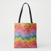 Boho-Strickmuster in bunten Farben, gemütlich & ku Tasche (Vorderseite)