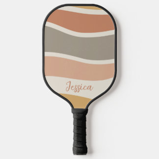 Boho Strip Pattern Individuelle Name Pickleball Pa Schläger