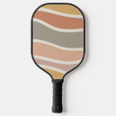 Boho Strip Pattern Individuelle Name Pickleball Pa Schläger (Rückseite)