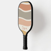 Boho Strip Pattern Individuelle Name Pickleball Pa Schläger (Links)