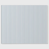 Boho Stripe Striped Coastal Minimalist Blue White Geschenkpapier (Flach)