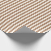 Boho Stripe Striped Neutral Minimalist Earth Tones Geschenkpapier (Ecke)