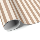 Boho Stripe Striped Neutral Minimalist Earth Tones Geschenkpapier (Rolleneckpunkt)